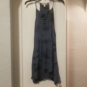 Periwinkle blue and black dress by Amuse Spciety